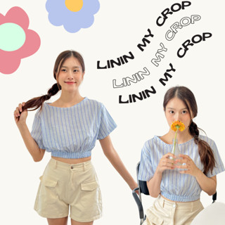 Linin Crop เสื้อครอปจั้มเอว ผ้าลินิน เสื้อครอป Crop Top