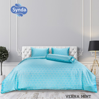 Synda​ ผ้าปูที่นอนรัดมุม รุ่น Micro Plus Cotton ทอ 520 เส้นด้าย ลาย VERNA MINT