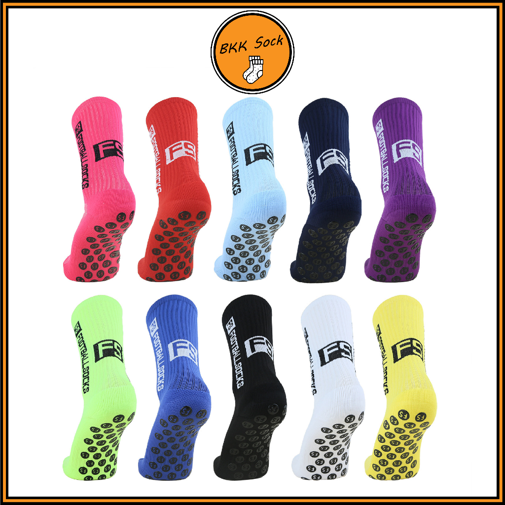 >>>พร้อมส่ง<<<ถุงเท้ากีฬากันลี่น FOOTBALLSOCKS เหมาะสำหรับใส่เล่นกีฬา วิ่ง ออกกำลังกาย มียางกันลื่น มีทั้งหมด10สี | FS
