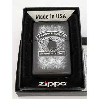 ZIPPO 218  PLANETA MOTORCYCLE THEM  BLACK MATTE COLOR IMAGE   สีดำเมทาลิค ลายแบบสกรีน ผลิตปี2016  ของใหม่ไม่ของแท้