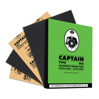 TOA CAPTAIN กระดาษทรายขัดน้ำ(60 ใบ/แพ็ค) เบอร์ #80#100#120#150#180#220#240#280#320#400#600#800#1000#1200#1500#2000