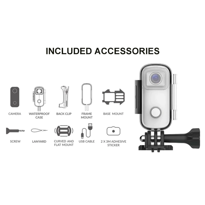 SJCAM C100 2K / C100+ 4K  Action Camera กล้องกันน้ำ กล้องติดหมวก มีระบบกันสั่น (รับประกัน 1ปี) thumbnail 6