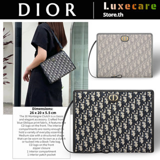 ดิออร์👜Dior 30 MONTAIGNE Women/Shoulder Bag สุภาพสตรี/กระเป๋าสะพาย/ขนาดกลาง/กระเป๋าคลัทช์/กระเป๋าสะพายข้าง