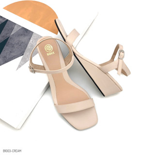 HaloBangkok รองเท้า Wedge Shoe หนังไมโครไฟเบอร์ รุ่น B1003
