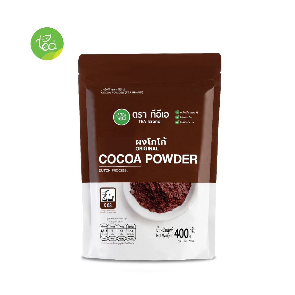 ทีอีเอ ผงโกโก้ โกโก้แท้ สูตรเข้มข้น ผงเครื่องดื่มสำเร็จรูป Cocoa Powder  400 กรัม teacorp