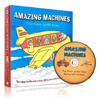 Amazing Machines 10 Books Box Set Collection With CD by Tony Mitton and Ant Parker, Ages 5+, (10 Books+1CD)