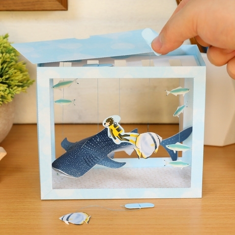 โมเดลกระดาษ 3D : ตู้ปลา Whale shark กระดาษโฟโต้เนื้อด้าน รูปที่ 3
