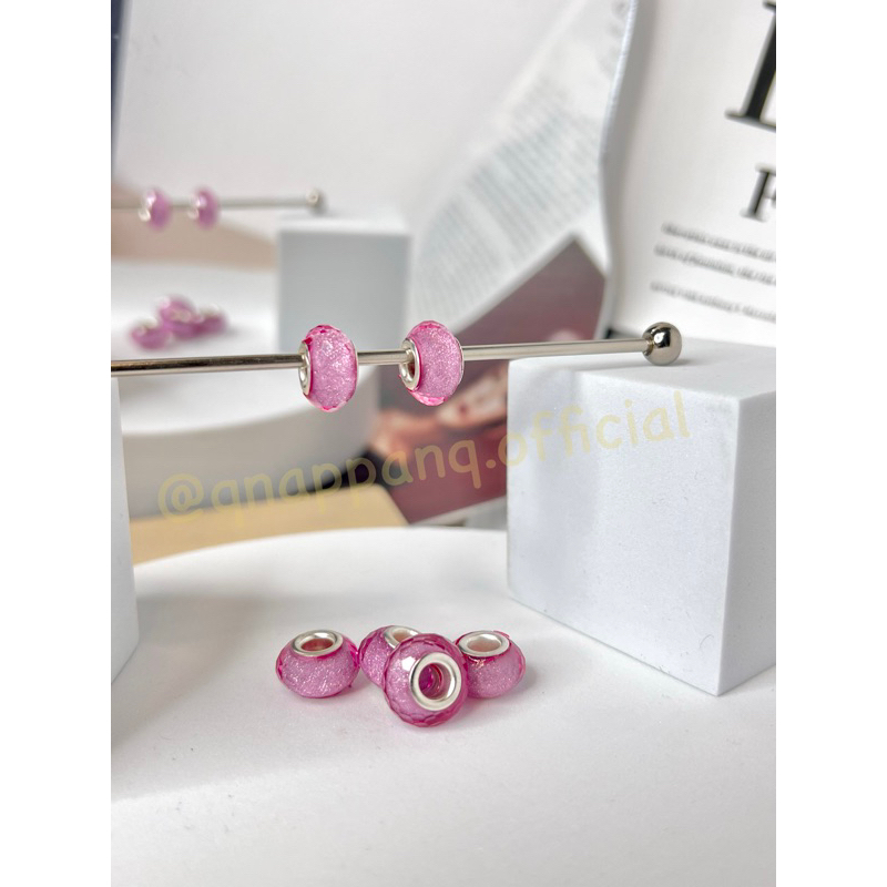 pandora murano มูราโน่ ลูกปัดแบบกริตเตอร์ (ราคาต่อ1คู่)