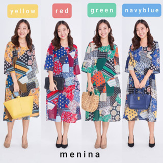 MENINA MNN-7271 เดรสลายกราฟฟิค