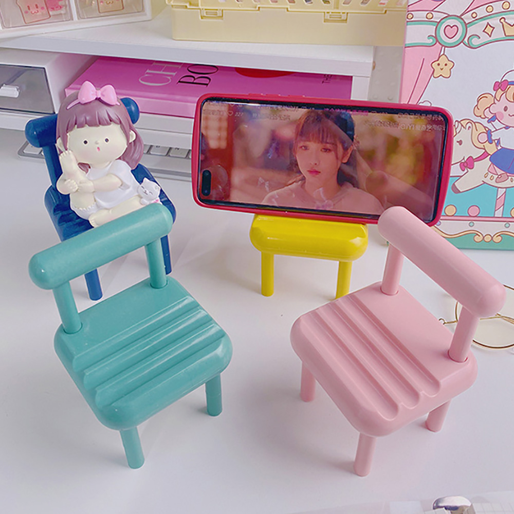ที่วางโทรศัพท์มือถือ แท็บเล็ต ขาตั้งมือถือแบบเก้าอี้ น่ารัก ที่จับมือถือแบบพกพา ตั้งโต๊ะtablet stand