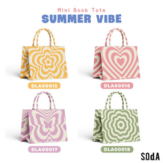 กระเป๋า Mini Book tote bag Summer Vibe 📌พร้อมส่ง ฟรี 🎁กล่องของขวัญสุดหรู #SOdAbag #.S.O.d.A #SHOPTER