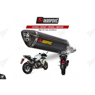 ท่อแต่ง Akrapovic Exhaust Slip-On Line (Carbon) New shape HONDA CB500F, CB500X, CBR500R 2016-2023