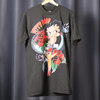 เสื้อยืดการ์ตูน เบ็ตตี้ บู๊พ (Betty Boop) สไตล์วินเทจ ผ้าฝอก (M/L/XL)