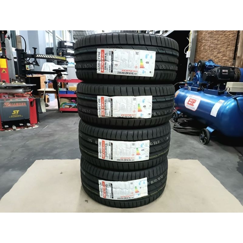 ยางใหม่ค้างปี 235/40R18,255/35R18 Kumho Ecsta PS71  ผลิตปลายปี 2022 ประกันบวม 2 ปี จุ๊บลม 4 ตัว จัดส