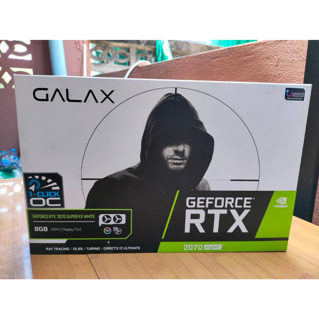 การ์ดจอ GALAX GEFORCE RTX 2070 SUPER EX WHITE (1-CLICK OC) - 8GB GDDR6 มือ 2 สภาพดีพร้อมส่งทันที หมดประกัน ARC 10/23