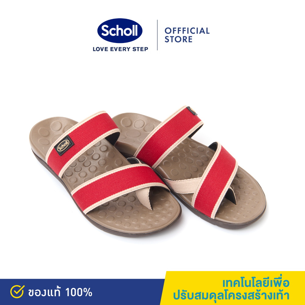 Scholl รองเท้าแตะแบบสวมสกอลล์ รุ่น Biom Harper เทคโนโลยีไบโอเมคคานิกส์ (Biomechanics) สำหรับผู้มีภาวะเท้าแบน