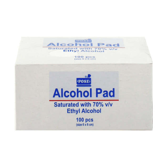 Alcohol pad  (6x6cm.) (100ชิ้น/กล่อง)