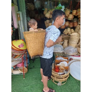 ตะกร้าสาน ตะกร้าเก็บใบชา กระบุงใส่ของ ตระกร้า แบก ตระกร้าไม้ ตะกร้าใส่ผัก ตะกร้าไม้ไผ่สาน ตระกร้าชาวดอย