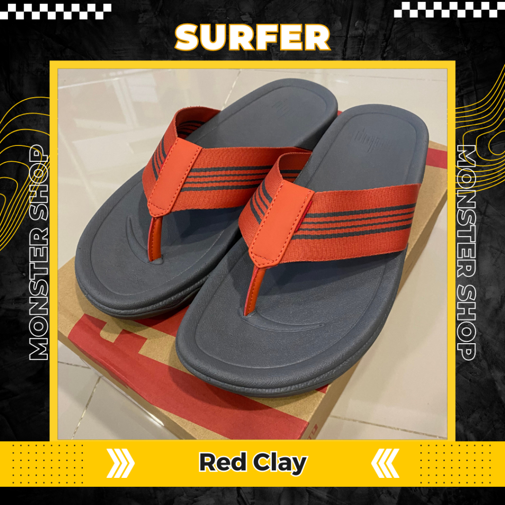 💥อ่านรายละเอียดก่อนค่ะ Fitflop รุ่นSurfer : หนีบส้มลายเส้น แท้แน่นอน!!