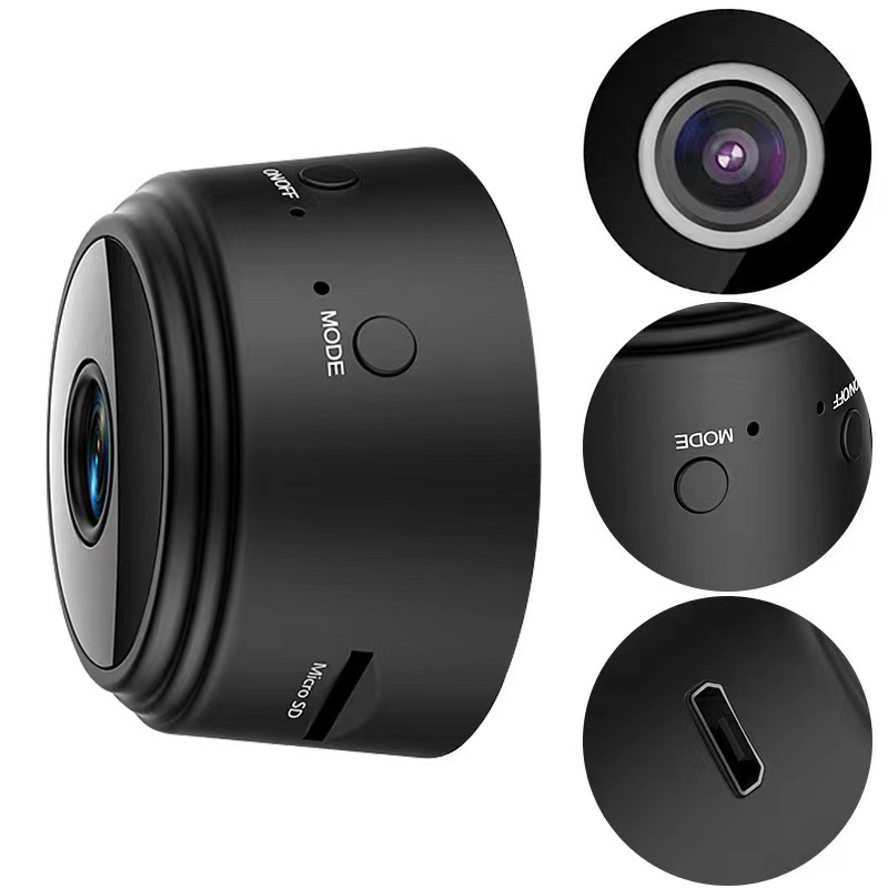 กล้องวงจรปิด ขนาดเล็ก มีแม่เหล็กในตัว ใช้ Wifi กล้องมินิ กล้องไร้สาย Night Vision HD Wifi รองรับการ์ด TFดูผ่านมือถือได้