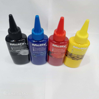 Epson Mcky ink Durabrite Pigment หมึกกันน้ำสำหรับ ทุกรุ่น 100ml แพ็ค 4 สี (Black Cyan Maganta Yellow)