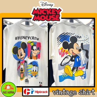 เสื้อDisney ลาย Mickey mouse สีขาวเฟด (MPA-009)