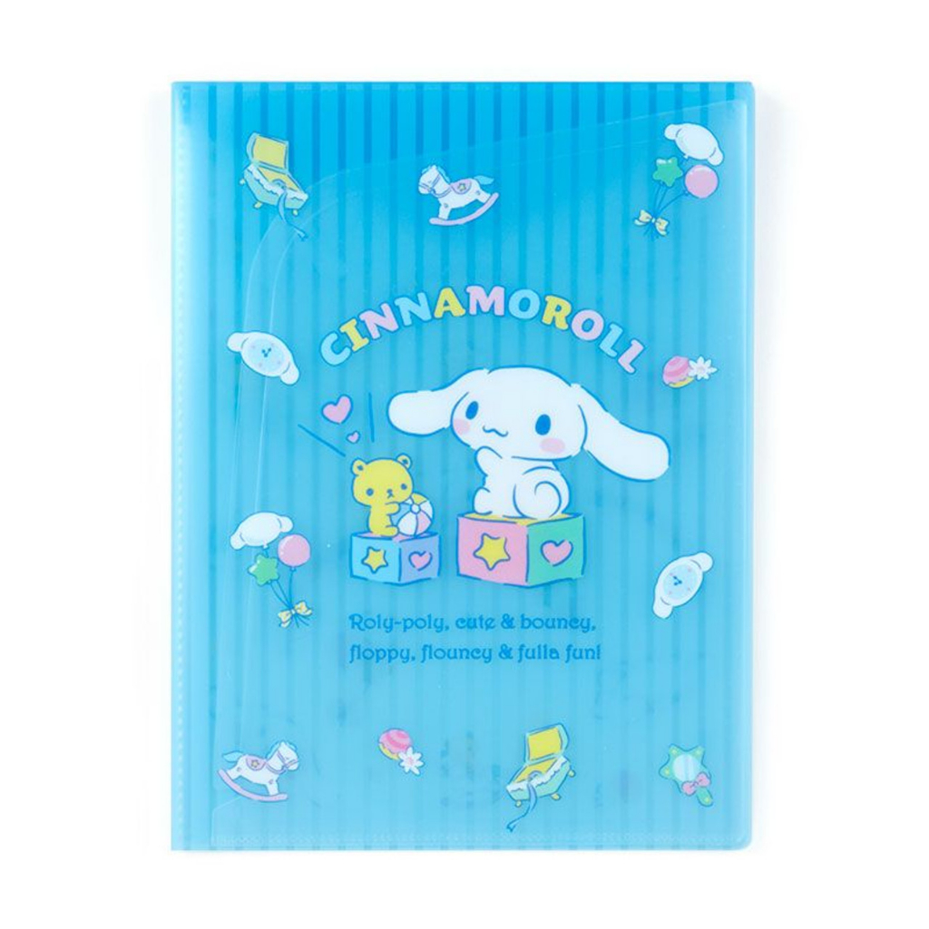 Sanrio Clear File with Pockets Cinnamoroll แฟ้ม4+1ซองกระดุม cn Cinnamoroll Size is approx. 23.5 × 1× 31cm