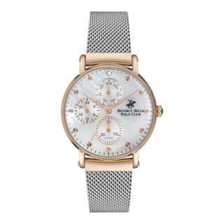 Beverly Hills BP3252X.520 นาฬิกาข้อมือผู้หญิง Chronograph สายสแตนเลสลายถัก Tow-Tone