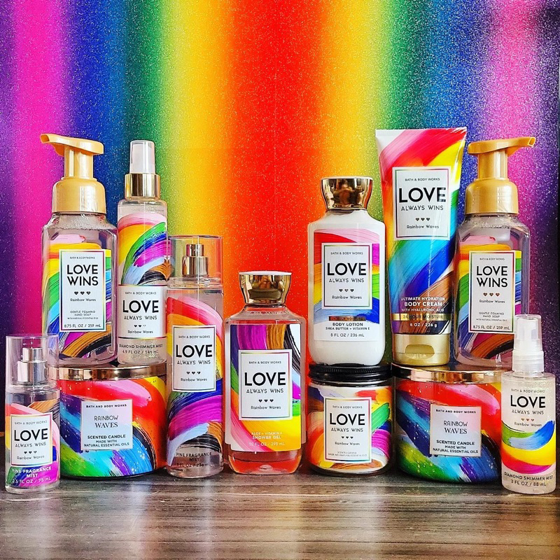 🌸 แท้💯% love always wins  Rainbow waves  bath &amp; body works  lotion cream mist shower scrub Butter