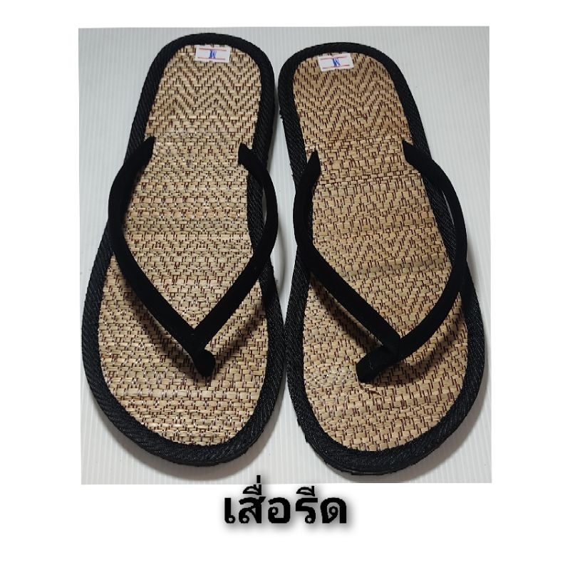 รองเท้าเสื่อกกธรรมชาติคละแบบสายหูหนีบกำมะหยี่ได้กลิ่นอายธรรมชาติแฟชั่นรักษ์โลก - รูปที่ 6