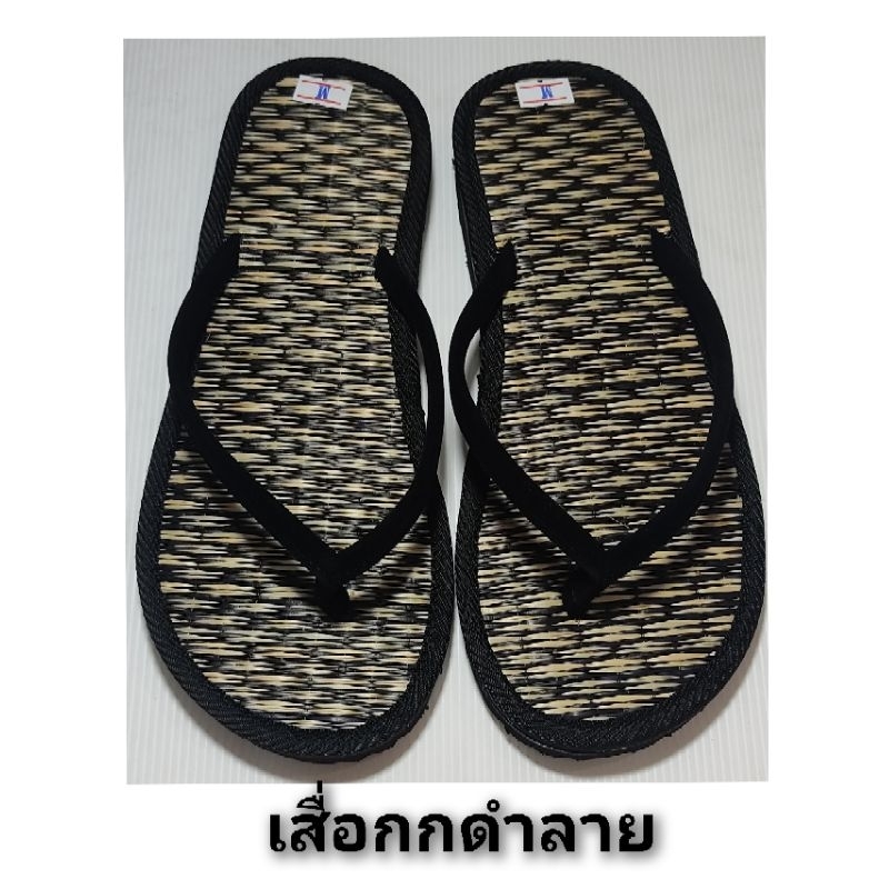 รองเท้าเสื่อกกธรรมชาติคละแบบสายหูหนีบกำมะหยี่ได้กลิ่นอายธรรมชาติแฟชั่นรักษ์โลก - รูปที่ 3