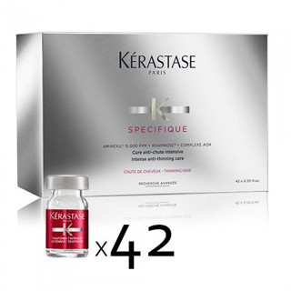 Kerastase specifique cure  anti - chute intensive  serum 42 x6ml  anti thinning serum เซรั่มเข้มข้น ป้องกันการหลุดร่วงขอ