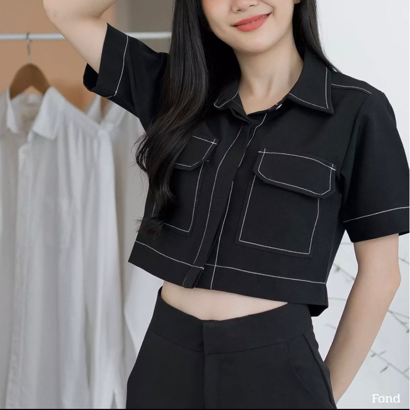 ส่งต่อ fond เสื้อครอปเล่นด้าย ใส่ไปทำงานได้