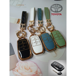 เคสรีโมตกุญแจรถยนต์ Tpu แบบนิ่ม สําหรับ Toyota Prius Camry Corolla C-HR CHR RAV4 Prado 2018 (ไม่เหมาะกับสี่ปุ่ม)（สมาร์ทค