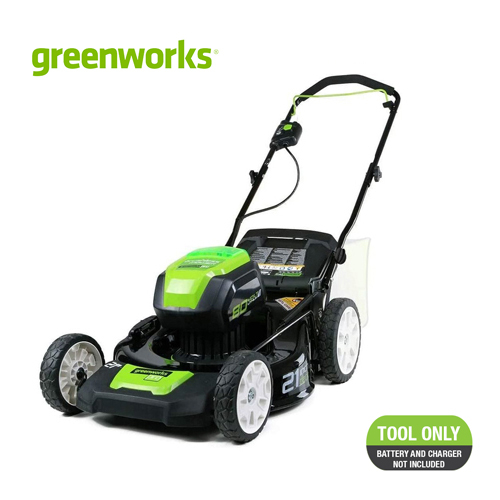 Greenworks รถตัดหญ้าเดินตามแบตเตอรี่ 80V (เฉพาะตัวเครื่อง) (2501202-1)