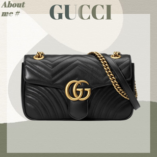 ⚡[พร้อมส่ง] กุชชี่ Gucci GG Marmont Series กระเป๋าสะพายข้างขนาดเล็ก/กระเป๋าสะพายข้างผู้หญิง/คลาสสิก 26ซม