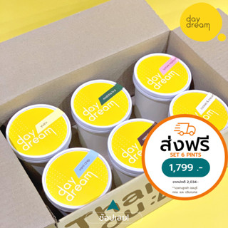 Set 6 pints ไอศครีม set 6 ถ้วย (ไพน์ = 400 กรัม) จากปกติราคา 2,034 บาท ลดราคาเหลือเพียง 1,799 บาท (ประหยัด 235 บาท )