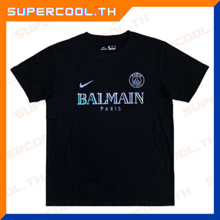 เสื้อยืดPSG BALMAIN cotton 100% เสื้อยืดปารีส