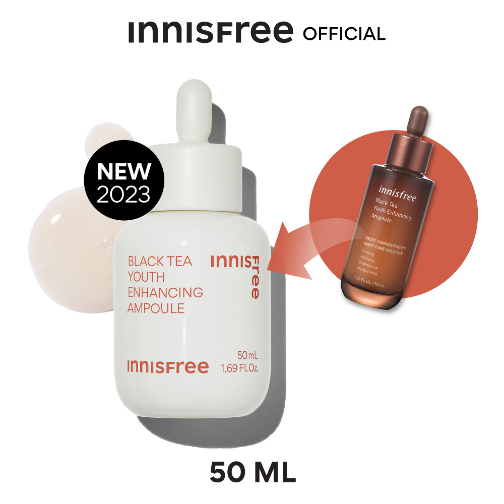Innisfree Black Tea Ampoule 50ml. อินนิสฟรี แบล็คที แอมพูล 50ml.