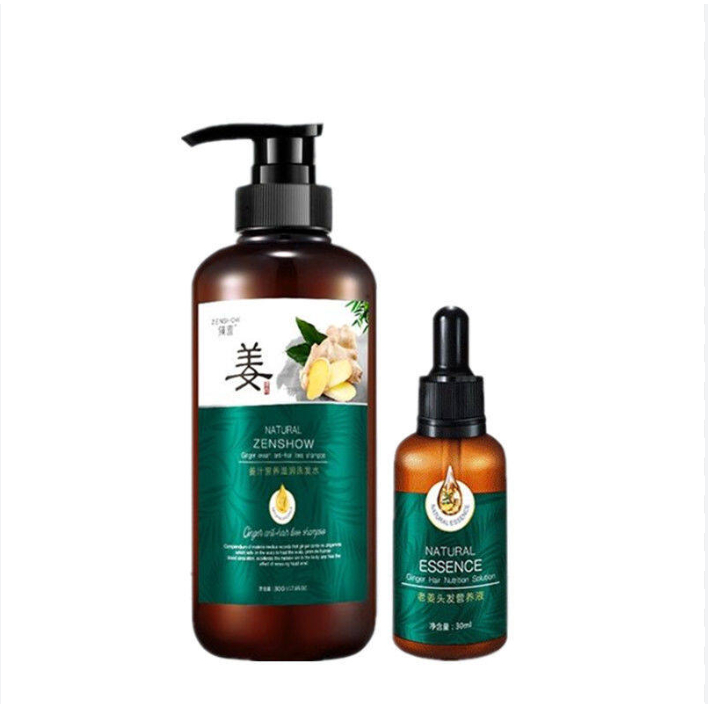 ของแท้100%🌱แชมพูขิง 500ML+ เซรั่มขิง  แก้ผมร่วงบำรุงผมและหนังศรีษะ