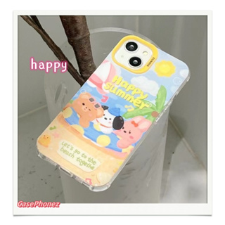 ✨ส่งของขวัญ✨เคส for iPhone 11 14 Pro Max Case for iPhone 12 13 ป้องกันการตก การป้องกัน สาวน่ารักหัวใจ การ์ตูน หวานสวย