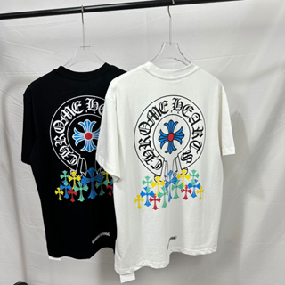 Chrome Hearts new color horseshoe cross print couple casual all-match short-sleeved T-shirt