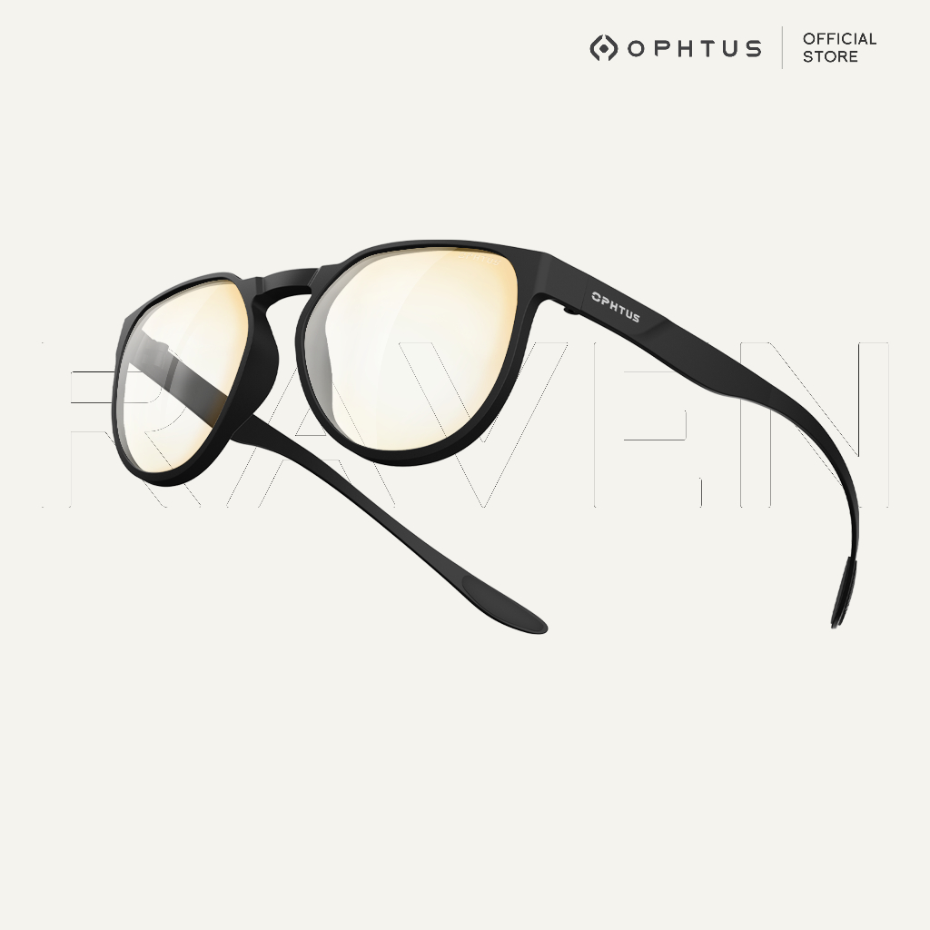 OPHTUS แว่นกรองแสงสำหรับเกมเมอร์ รุ่น Raven เลนส์ RetinaX Amber