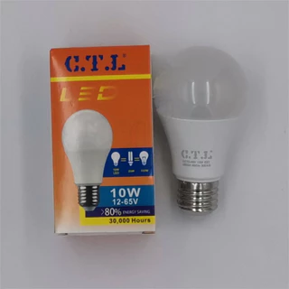ต่อแบตเตอรี่ CTL หลอดไฟ LED หลอดไฟโซล่าเซลล์ หลอดบับ3W 5W 10W 24W ระบบไฟDC 12v 24v 36v 48v 65v ขั้วเกลียวE27 สีขาว วอร์ม