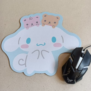 mousepad (mouse pad) แผ่นรองเม้าส์ ไดคัท ขนาด 11x8 นิ้ว เนื้อหนา ลาย ชินนาม่อนโรล cinnamonroll