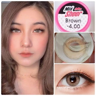 คอนแทคเลนส์ รุ่น Mini Sheer สีเทา/ตาล Gray/Brown มีค่าสายตา (0.00)-(10.00)
