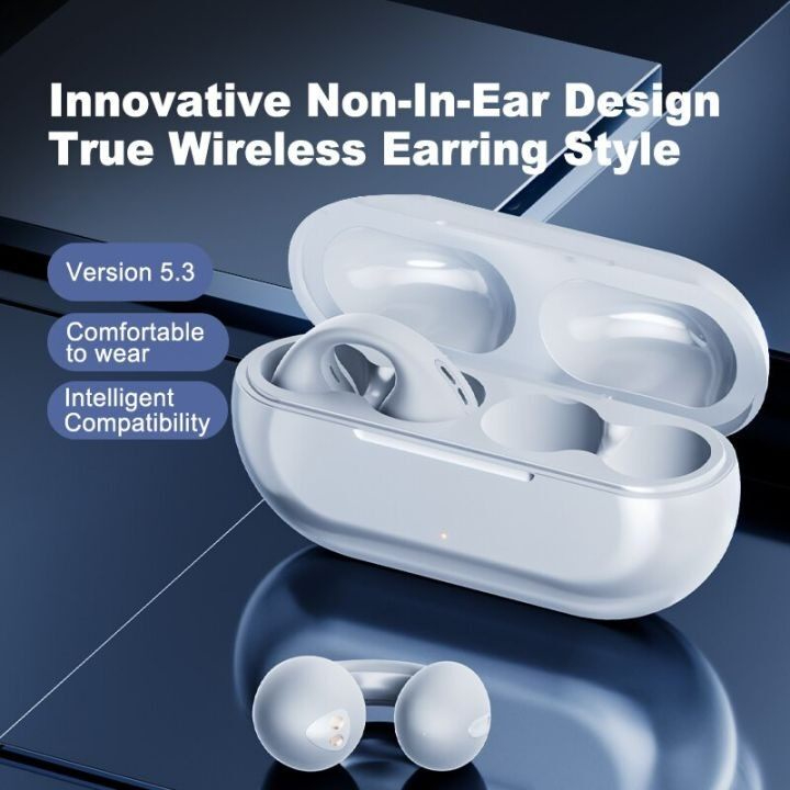 Ambie AM-TW01 เสียง Earcuffs Ear Bone Conduction ต่างหูหูฟังไร้สายบลูทูธ 5.2 สำหรับ Sony เสียงคุณภาพสูง Auricle