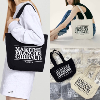 Marithe Francois Girbaud Classic Logo Eco Bag Color: Natural/ Black/ Denim Dark Blue ทรงสั้น