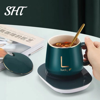 SHT ถ้วยกาแฟ แก้วเซรามิก  ความจุ 400 ml  ( ไม่มีเครื่องอุ่น )