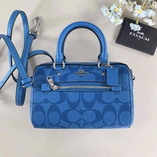 💖🎉👜 NEW COACH Mini Rowan Crossbody In Signature Canvas C9947
💙สีน้ำเงินลายC สว่างสวย น่ารักกกมากกก